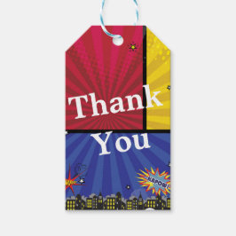 Serieförlagor Pop Art Födelsedagsfest Förmån Presentetikett