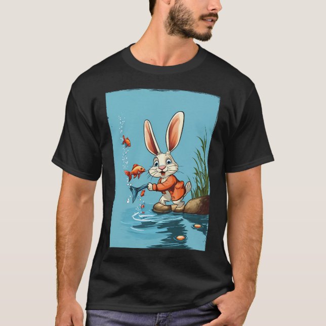 seriekanin som fångar fisk t shirt (Framsida)