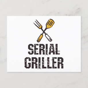 Seriell griller Grill BBQ Master Grill cutlery Vykort