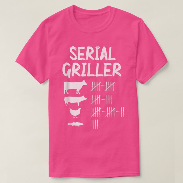 Seriell grillning av Gris-kyckling och fiskfångare T Shirt (Design framsida)