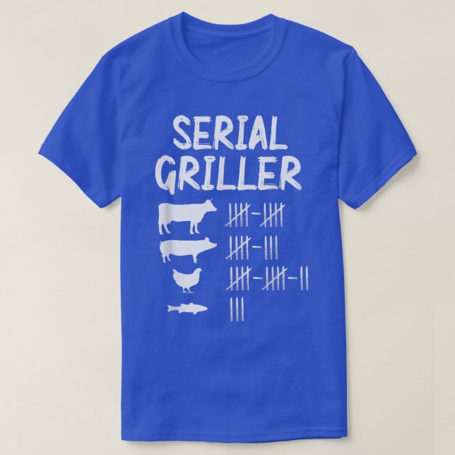 Seriell grillning av Gris-kyckling och fiskfångare T Shirt (Design framsida)