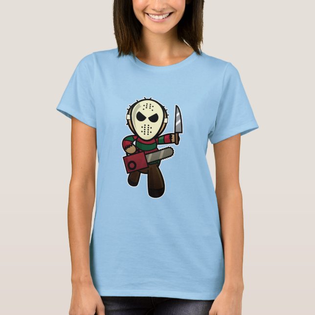 Seriell mördare för Cute Tecknad T Shirt (Framsida)