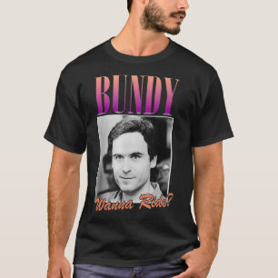 Seriell mördare på baksidan av 90-talet t shirt