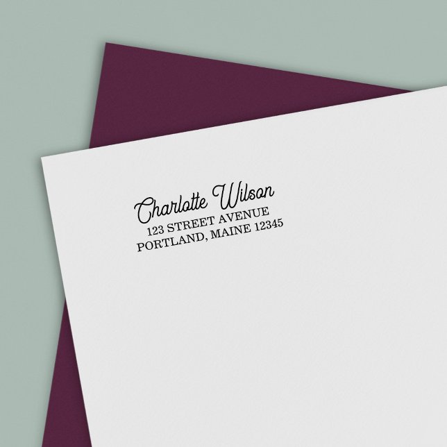 Seriell och klassisk kursiv första Namn-Returadres Självfärgande Stämpel (Skapare uppladdad)