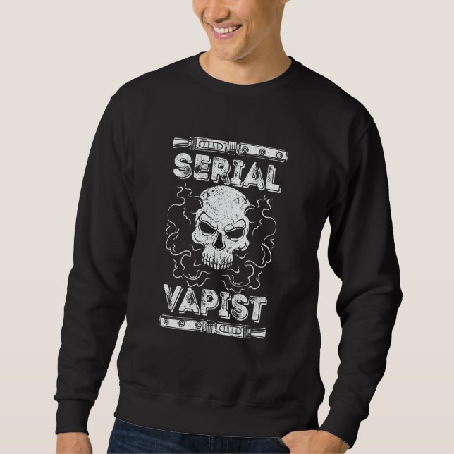 Seriell Vapist E-cigarett Vaping Lång Ärmad Tröja (Framsida)
