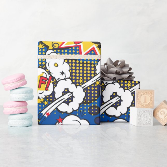 Seriemönster  presentpapper (Baby Shower)