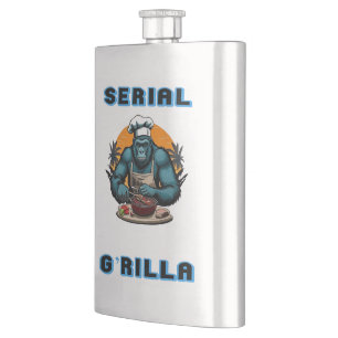 Seriemördare G'rilla Master BBQ Grillare Kul Skämt Fickplunta