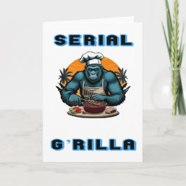 Seriemördare G'rilla Master BBQ Grillare Kul Skämt Kort