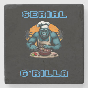 Seriemördare G'rilla Master BBQ Grillare Kul Skämt Stenunderlägg