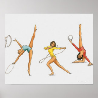 Serier av illustrationer som visar rytmisk poster