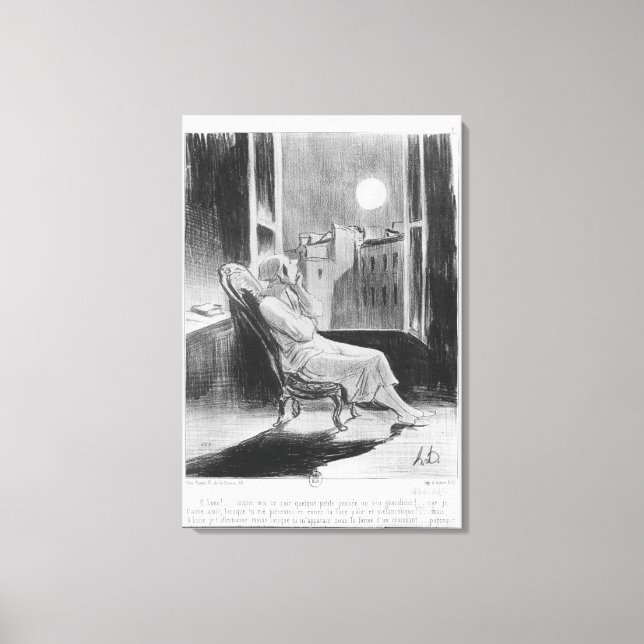 Series 'Les Bas-Bleus', O Måne Canvastryck (Framsida)