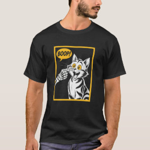 Seriestil skelett hand katt boop söt enkel katt t shirt