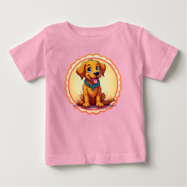 🌸 Serietecknad Valp Glad Mysig Bebisstil 🌸 T Shirt