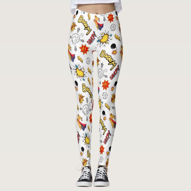 Serieteckning Mönster  Leggings (Framsida)