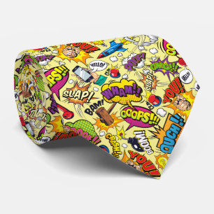 Serieteckning Pop Art Explosion Slipsklipp Slips