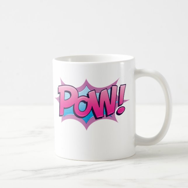 Serieteckning Pow! Kaffemugg (Höger)