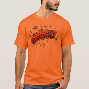 Serieteckning Smash EXklamation Orange T Shirt