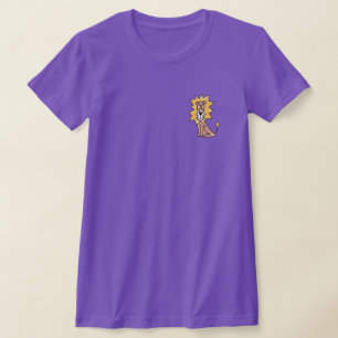 serieteckning söt lejon barn retro safari djungel t shirt
