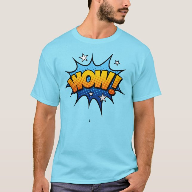 Serieteckning Wow Utrop T Shirt (Framsida)