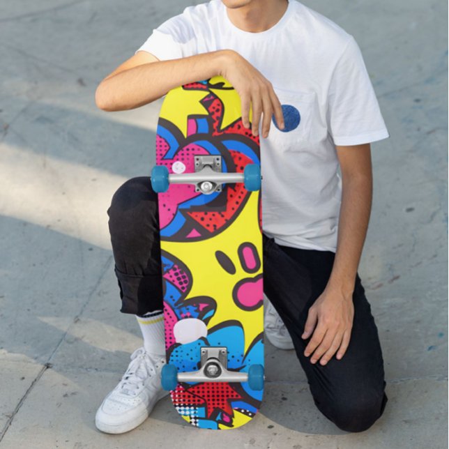 Serieteckningar  mini skateboard bräda 18,5 cm (Skapare uppladdad)