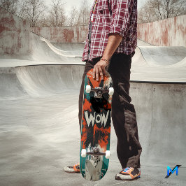 Serieteckningsexplosion Pop Art Skateboard - Djärv