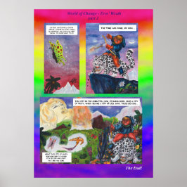 Serietidning Kort Berättelse Fantasy Värld Förändr Poster