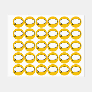 Serietidning Pop Art Pratbubbla Klistermärke