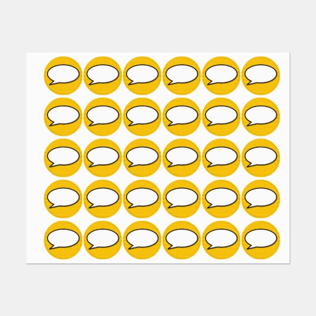 Serietidning Pop Art Pratbubbla Klistermärke (Ark)