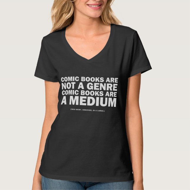 serietidningar är inte en genre t-shirt (Framsida)