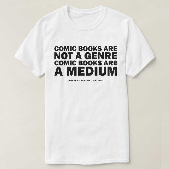 serietidningar är inte en genre t shirt (Design framsida)