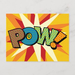 Serietidnings Pop Art BAM Meddelande Vykort