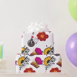 Serietidnings Pop Art Boom Aj Gift Presentpapper