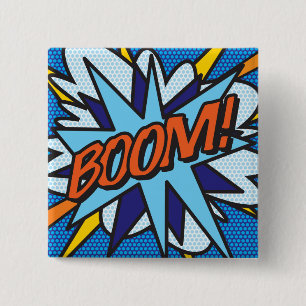 Serietidnings Pop Art BOOM! Knapp