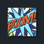 Serietidnings Pop Art BOOM Superhjälte Canvastryck<br><div class="desc">Roliga trendiga superhjälte serietidnings pop canvastryck som säkert kommer att tillföra en färgklick till en mängd olika rum i ditt hem eller kontor. Ett idealiskt sätt att behandla dig själv eller någon du känner med dessa coola, unika serietidningstryck. Varför inte lägga till lite zapp, pow och wham i din värld...</div>