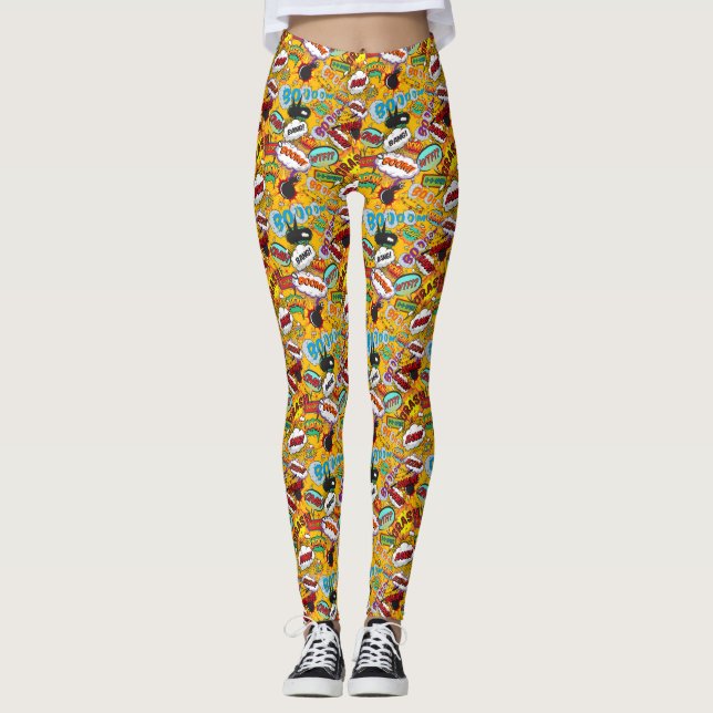 Serietidnings Pop Art Explosioner Leggings (Framsida)