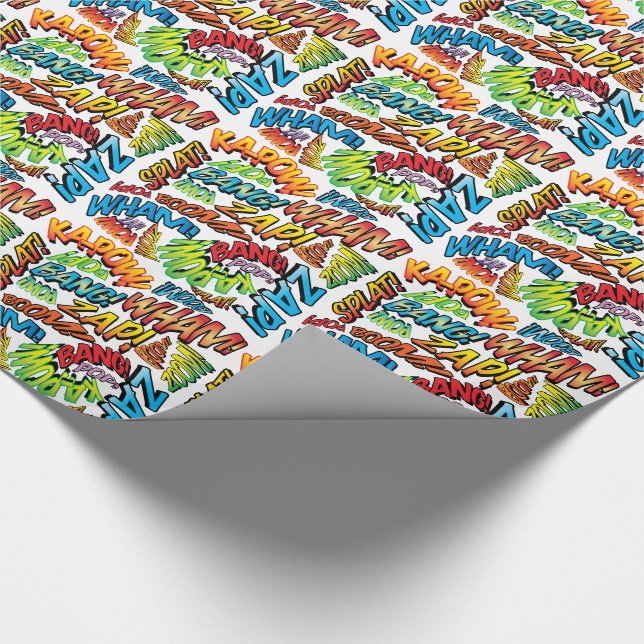 Serietidnings Pop Art Ljud Presentpapper (Hörn)