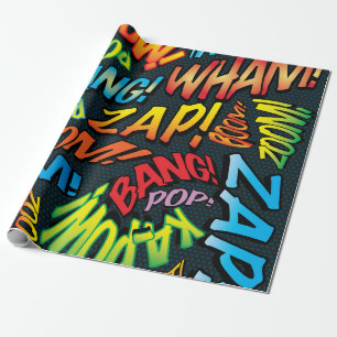 Serietidnings Pop Art Ljud Presentpapper
