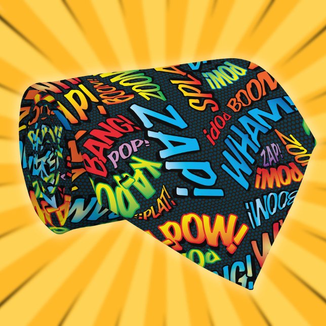 Serietidnings Pop Art Ljud Superhjälteband Slips (Skapare uppladdad)