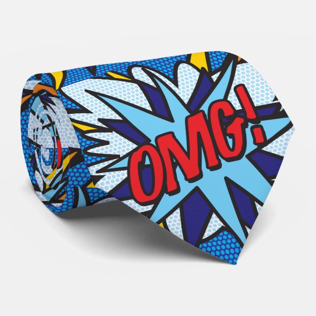 Serietidnings Pop Art OMG Superhjälte Slips (Rullad)