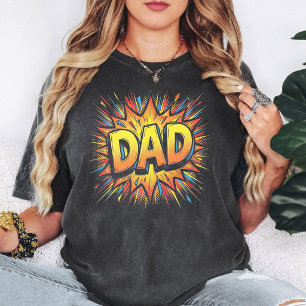 Serietidnings Pop Art Pappa Fars Dag Explosion T Shirt