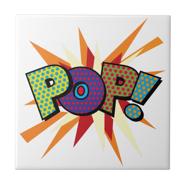 Serietidnings Pop Art POP! Kakelplatta (Framsidan)