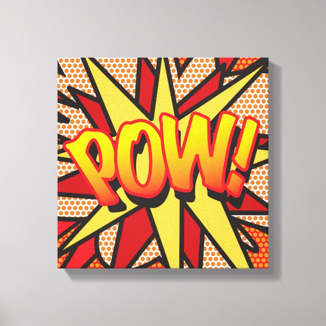 Serietidnings Pop Art POW Superhjälte Canvastryck (Framsida)