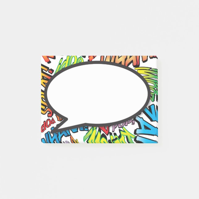 Serietidnings Pop Art Pratbubbla Post-it Block (Framsida)