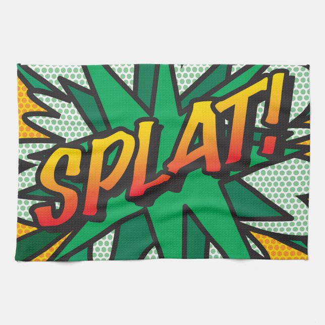Serietidnings Pop Art SPLAT Kökshandduk (Horisontell)