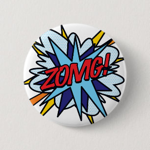 Serietidnings Pop Art ZOMG Knapp