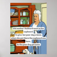 Serietidningslook av "Old mother Hubbard"