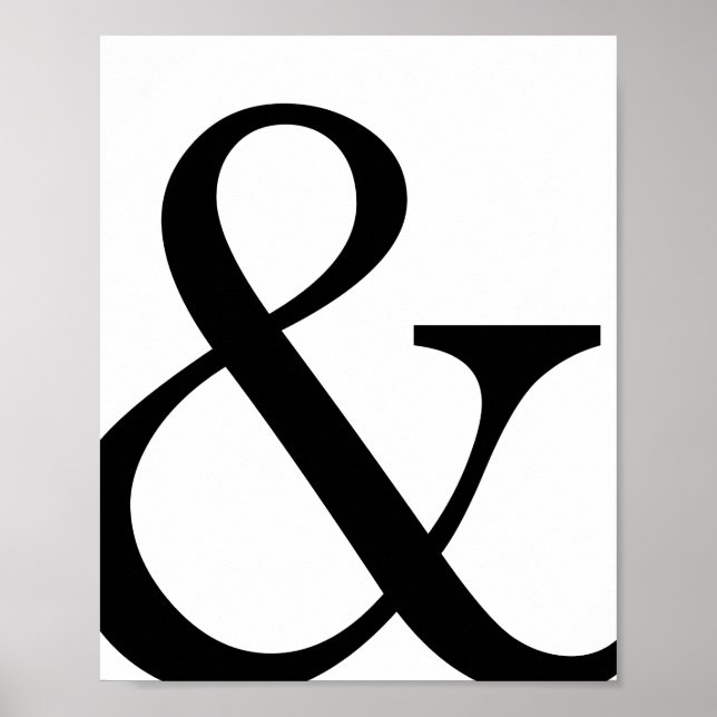 Serif Ampersand Poster Skriv ut (Framsidan)