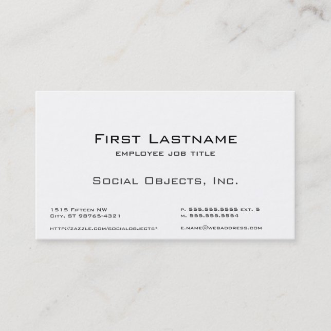 Serif Bank Gothic-mall Visitkort (Framsida)