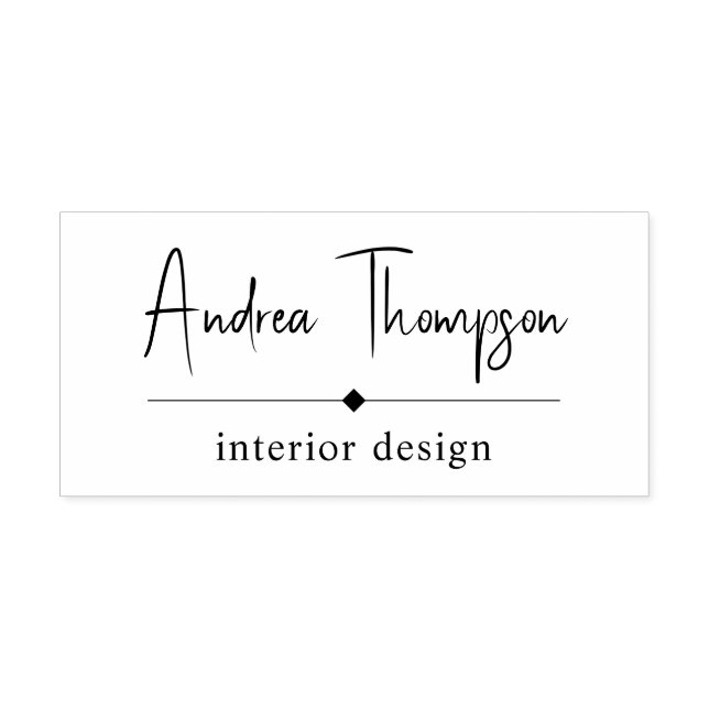 Serif Business med minimal Avslappnad Självfärgande Stämpel (Design)