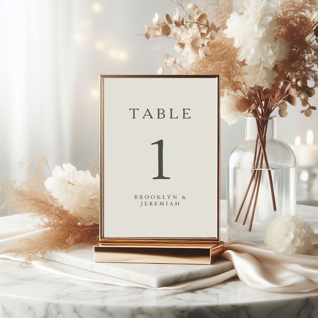 Serif Elegant Modern Bröllop Bordsnummer (Skapare uppladdad)